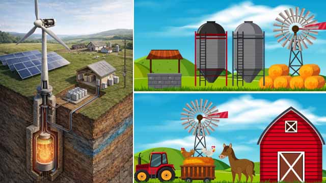 ქარის ენერგია ფერმაში