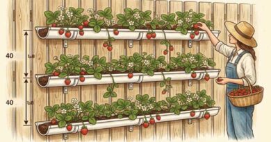 მარწყვის გაშენება კედელზე