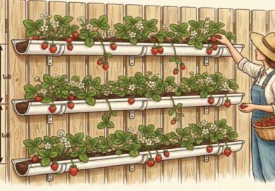 მარწყვის გაშენება კედელზე