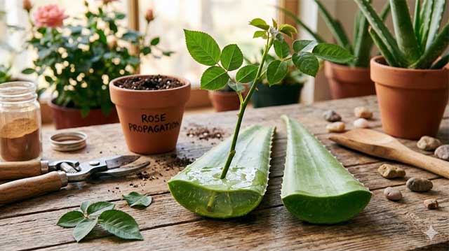 ვარდის დაკალმება ალეოე ვერა