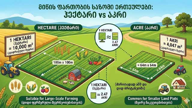 ჰექტარი და აკრი ფართობის საზომი ერთეული