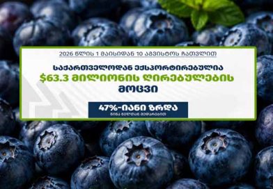 მოცვეის ექსპორტის მაჩვენებელი