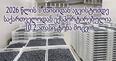 მოცვის ექსპორტი ლკჯადლსკფჯ